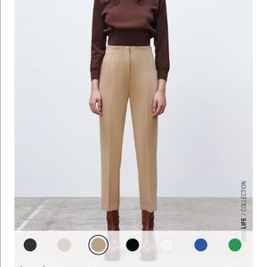 Zara high waist pant brown